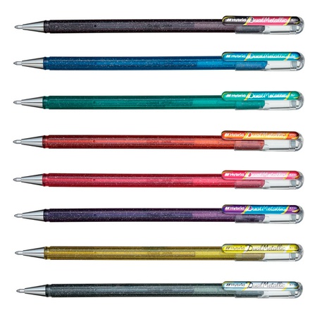Гелевые ручки Pentel Hybrid Dual Metallic