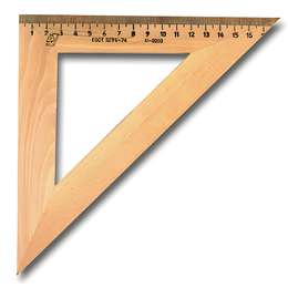фото Треугольник деревянный, 45х18 см