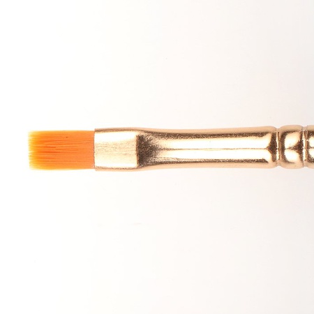 Кисть синтетика плоская Decola с короткой ручкой №1 (диаметр 6 мм)