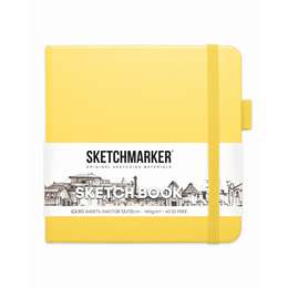 картинка Блокнот для зарисовок sketchmarker  12*12 см 80л лимонный