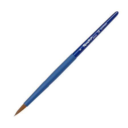 Кисть Roubloff aqua синтетика №6, круглая, короткая ручка, покрытие обоймы soft-touch