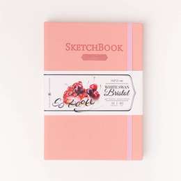 изображение Скетчбук малевичъ для графики и маркеров bristol touch, розовый, 180 г/м, а5 см, 50л