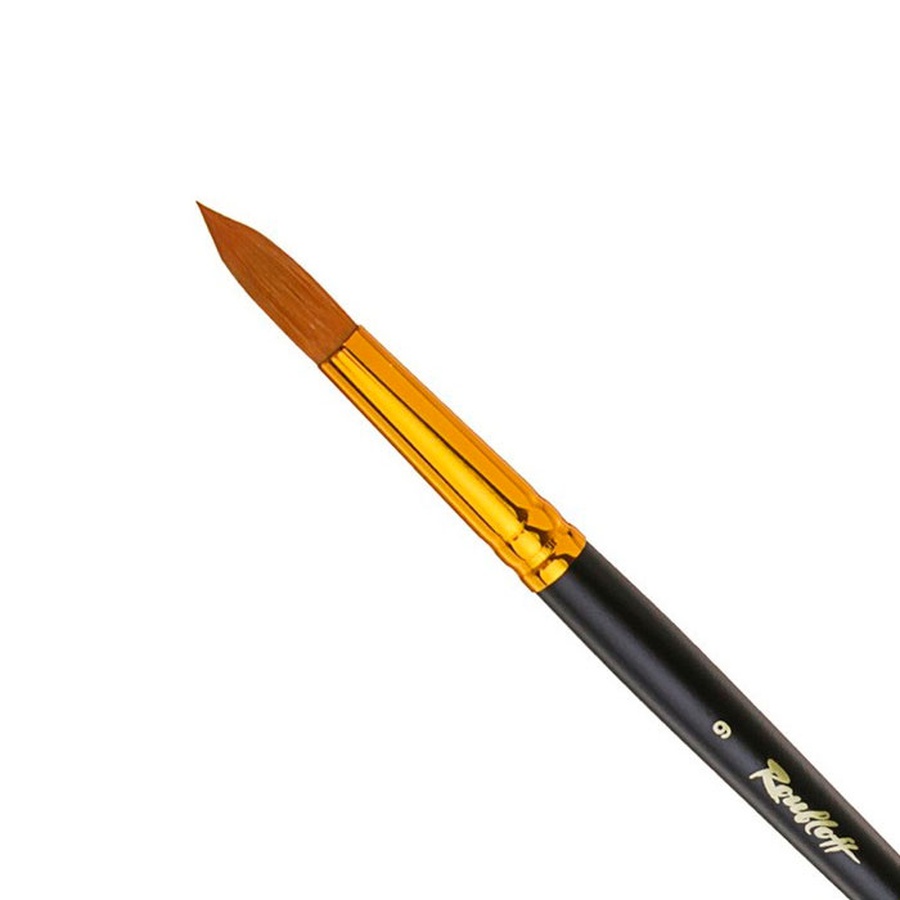 изображение Кисть синтетика roubloff № 9 круглая, длинная ручка, 1317