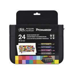 фото Набор художественных маркеров promarkers winsor&newton mixed marker 24 цвета в пенале