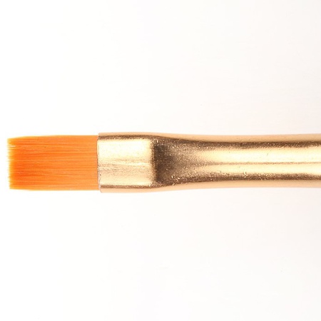 Кисть синтетика плоская Decola с короткой ручкой №3 (диаметр 7 мм)