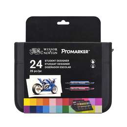 изображение Набор художественных маркеров promarkers winsor&newton student designer 24 цвета в пенале