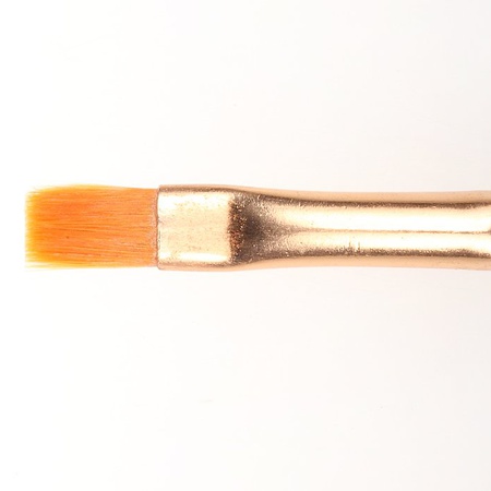 Кисть синтетика плоская Decola с короткой ручкой №2 (диаметр 6,5 мм)
