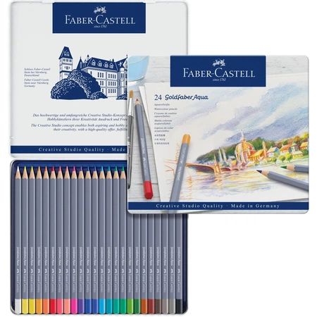 Набор акварельных карандашей Faber-Castell Goldfaber Aqua 24 цвета