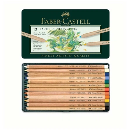 Набор пастельных карандашей Faber-Castell Рitt 12 цветов в металле