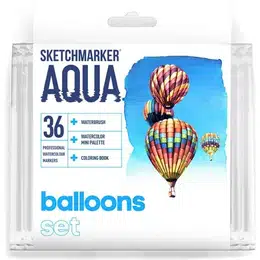 фотография Набор акварельных маркеров sketchmarker aqua balloons 36 цветов