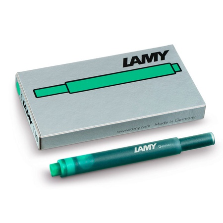 Набор чернильных картриджей для перьевой ручки Lamy T10, цвет - зеленый, 5 шт