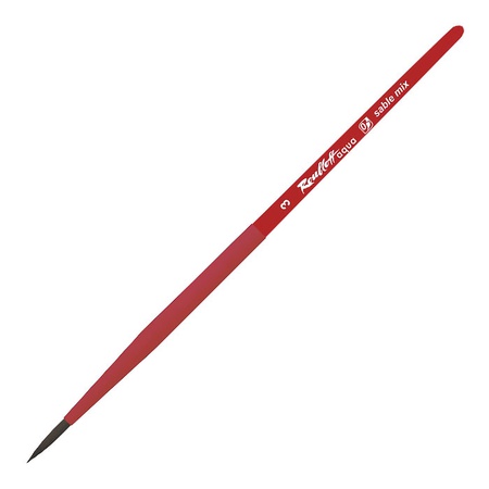 Кисть Roubloff aqua соболь-микс №3, круглая, короткая ручка, покрытие обоймы soft-touch