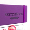 фото Скетчбук малевичъ для графики и маркеров bristol touch, фиолетовый, 180 г/м, а5 см, 50л