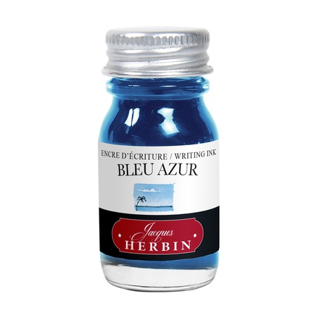 Чернила в банке Herbin,  10 мл, Bleu azur Светло-голубой