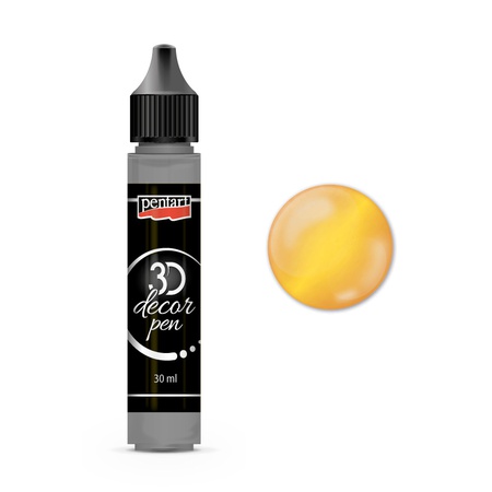 Контур акриловый Pentart 3D Decor Pen 30 мл желтый лимонный