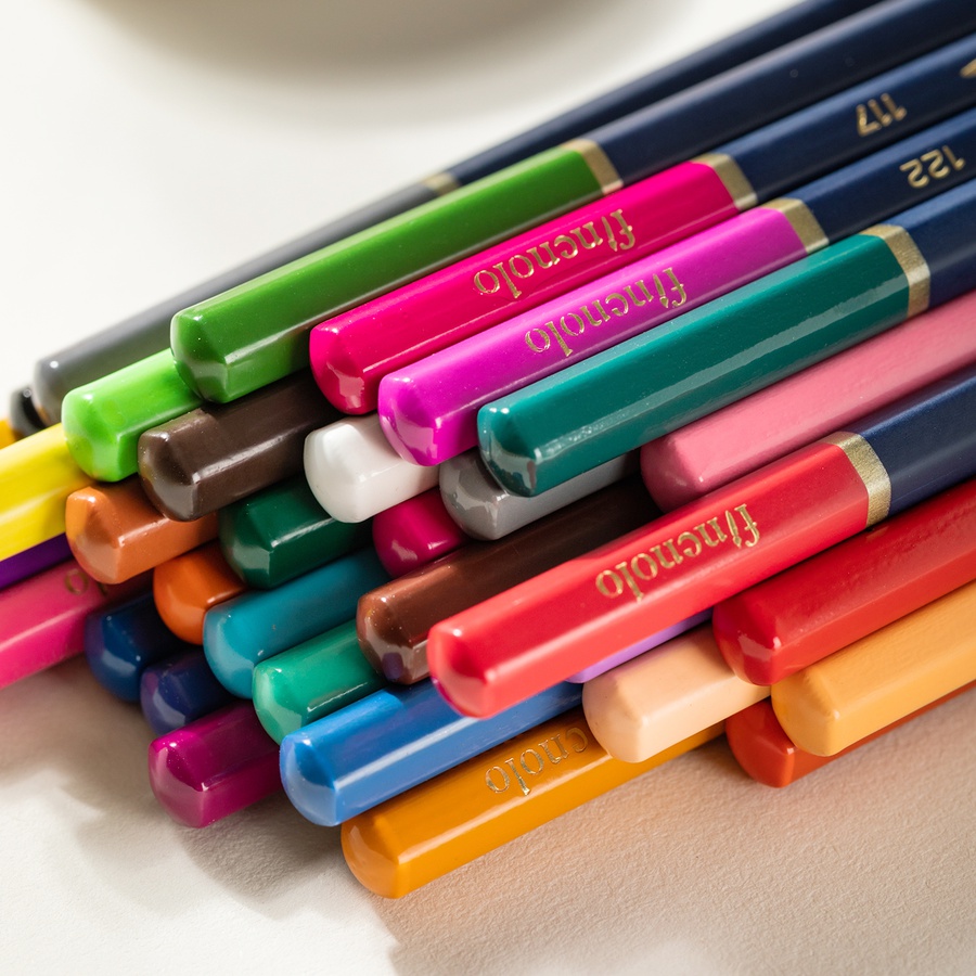 фото Набор акварельных карандашей finenolo 24 цвета в металлическом пенале