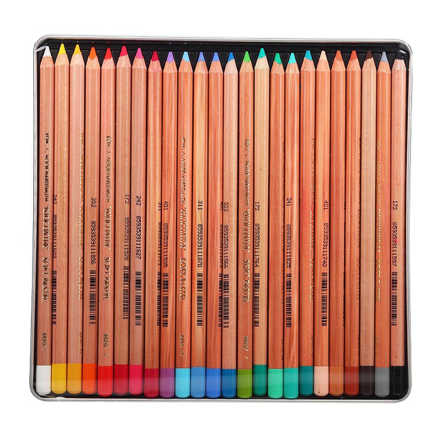 изображение Набор пастельных карандашей koh-i-noor gioconda, 24 цвета в жестяной коробке