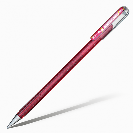 Ручка гелевая Pentel Hybrid Dual Metallic 1 мм, розовый + розовый металлик
