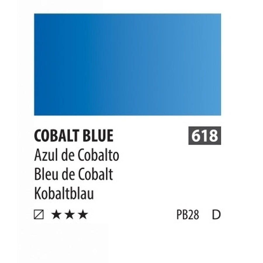 фото Краска акварельная shinhanart pwc, туба 15 мл, 618 синий кобальт d
