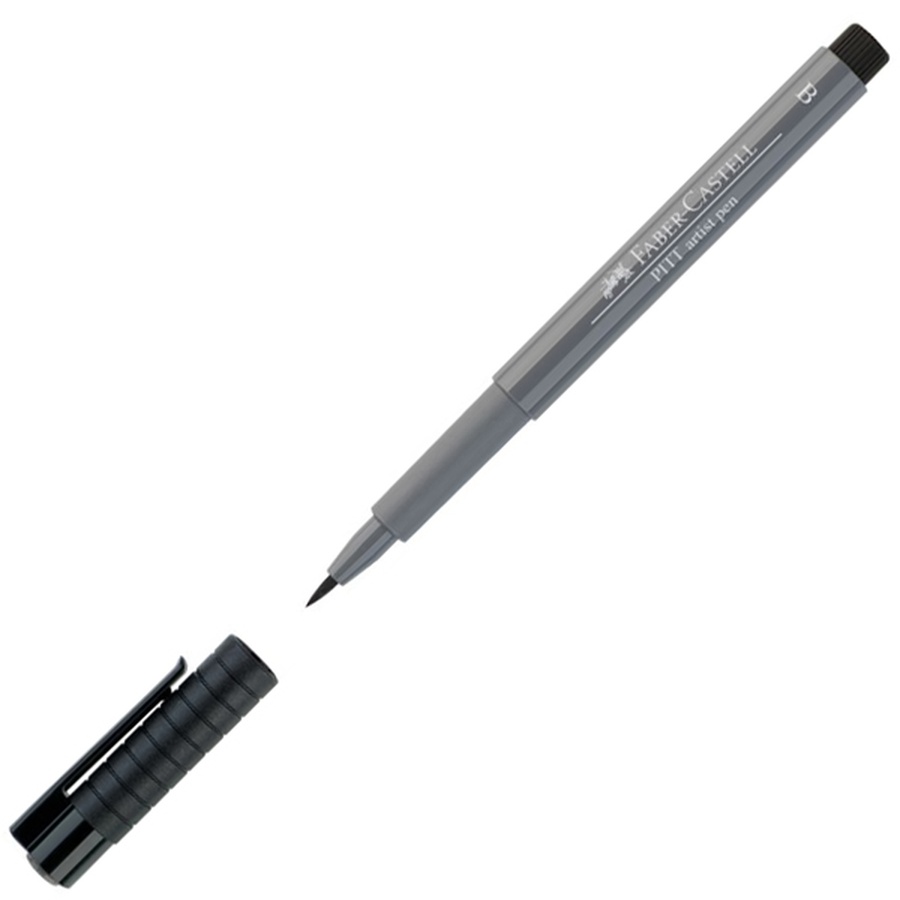 фотография Ручка-кисть капиллярная faber-castell pitt artist pen brush 233 холодный серый