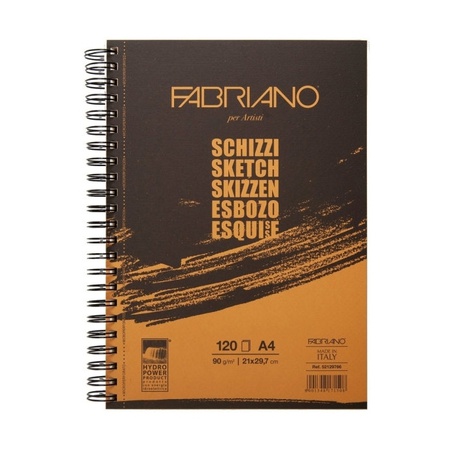 Альбом склейка для рисования Fabriano Schizzi 90 г/м2, 21x29,7 см, мелкозернистая, 120 листов