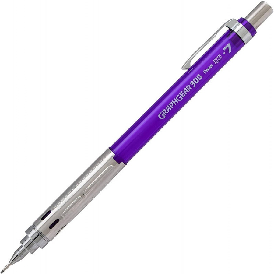 картинка Карандаш автоматический pentel graphgear 300, 0.7 мм фиолетовый корпус