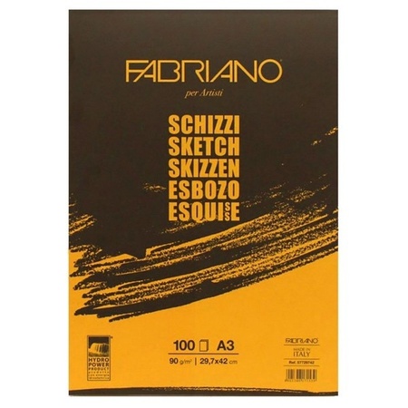 Склейка Fabriano Schizzi А3, 90 г/м2, 100 листов