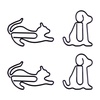 картинка Скрепки фигурные meshu "cat&dog " 19мм, 4 штуки