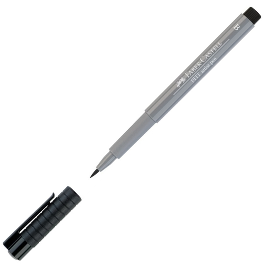 фотография Ручка-кисть капиллярная faber-castell pitt artist pen brush 232 холодный серый iii