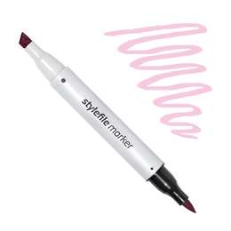 изображение Маркер спиртовой stylefile brush, два пера, 420 розовый пастельный