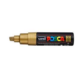 фото Маркер posca pc-8k, золотой, до 8.0 мм, скошенный наконечник