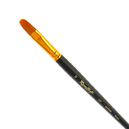 фото Кисть синтетика roubloff № 14 овальная, длинная ручка, 1337