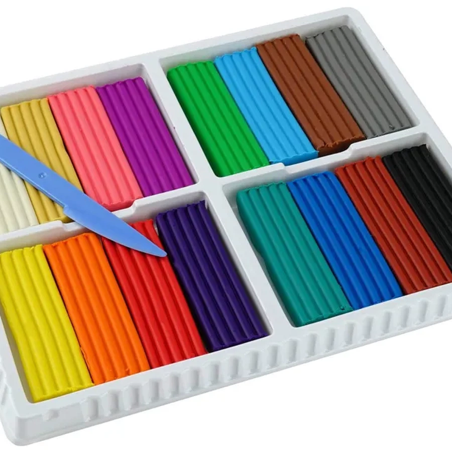 изображение Пластилин 16 цветов 320гр. луч классика, со стеком,  картонная коробка