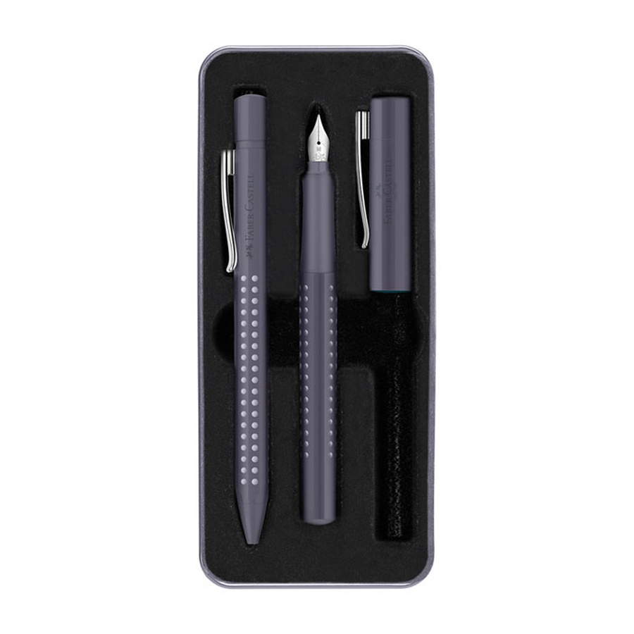 фото Набор faber-castell "grip 2010" перьевая ручка, шариковая ручка, 0,7мм, синий