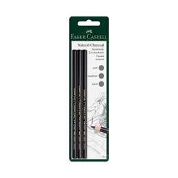 изображение Набор угольных карандашей faber-castell "pitt", 3шт., мягкий/средний/твердый_подарок