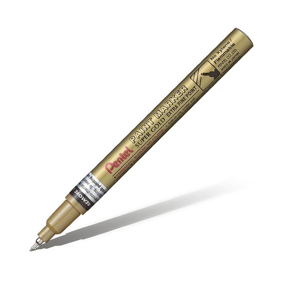 картинка Маркер перманентный pentel 0,6 мм, золотой