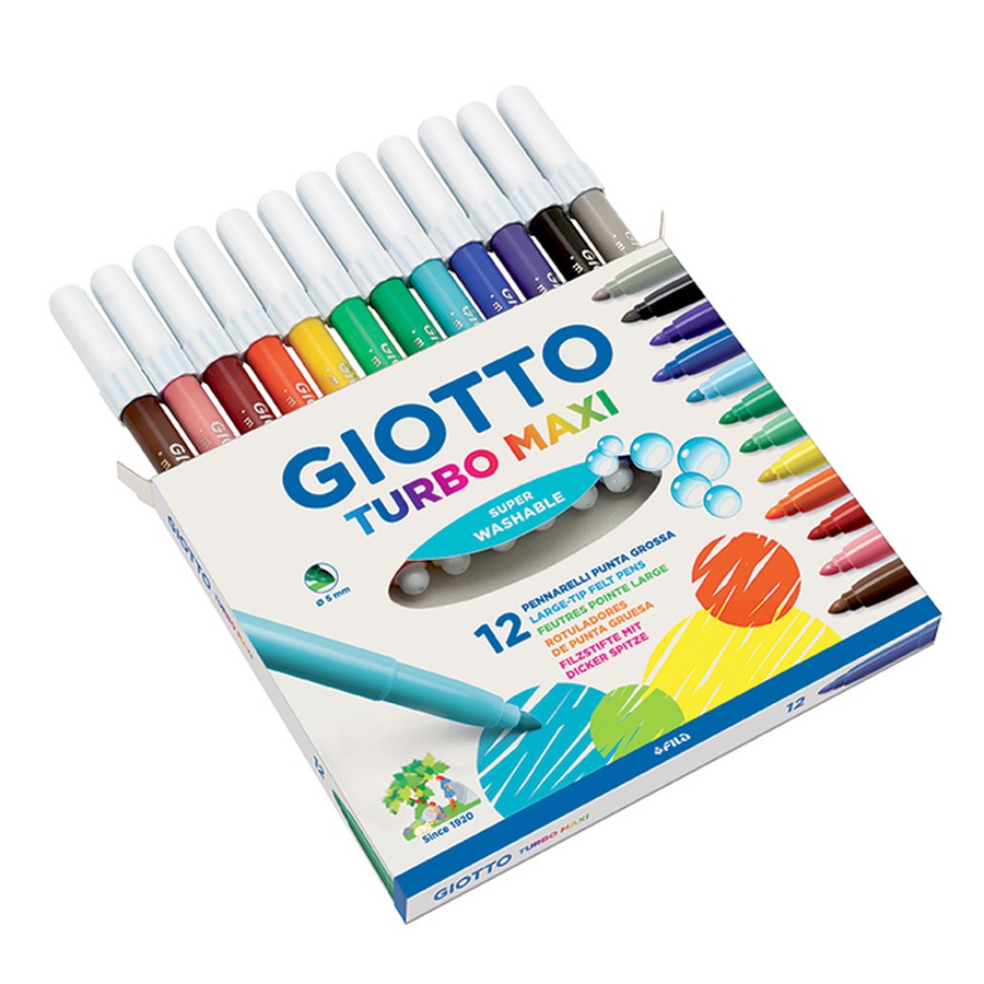 фотография Фломастеры утолщённые giotto turbo maxi 12 цветов
