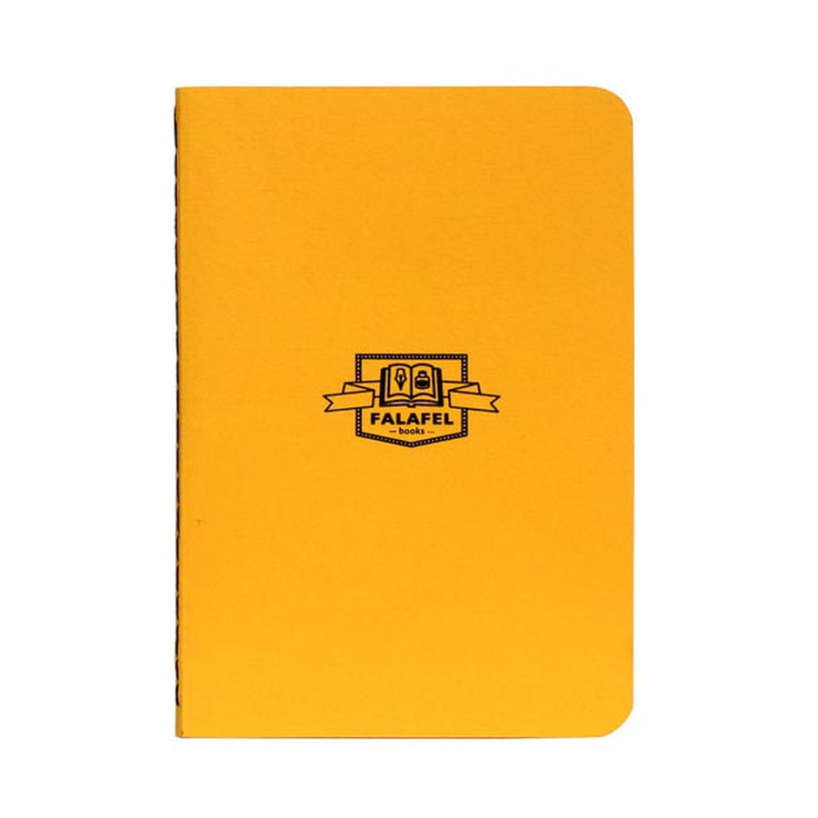 картинка Блокнот falafel а6s yellow, кремовая бумага, 40 листов, сшивка, 80 г/м2