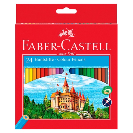 картинка Цветные карандаши faber-castell, в наборе 24 цвета