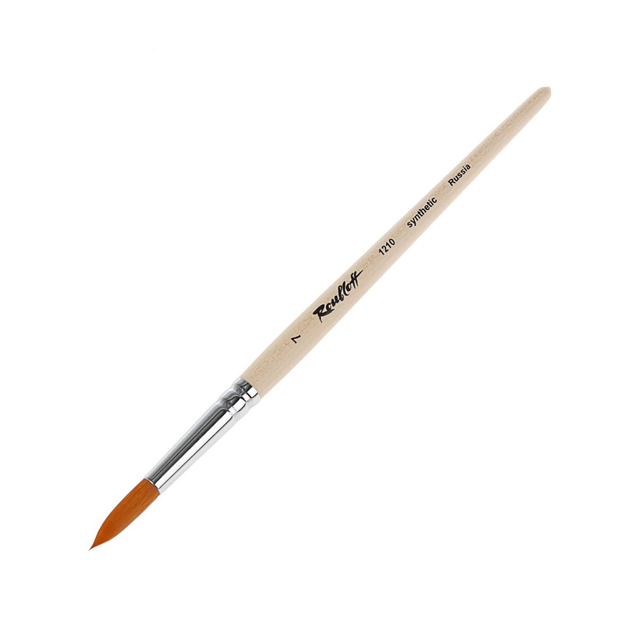 картинка Кисть синтетика мягкая roubloff № 7 круглая, короткая ручка, 1210
