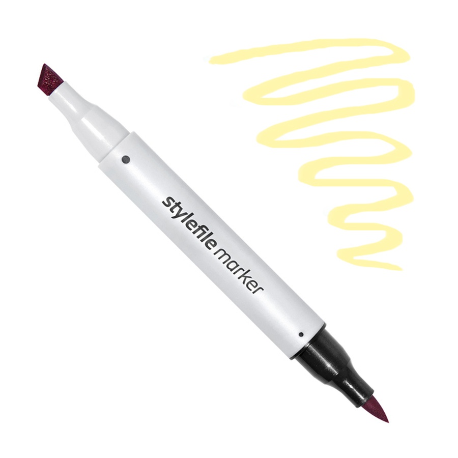 картинка Маркер спиртовой stylefile brush, два пера, 152 жёлтый лимонный яркий