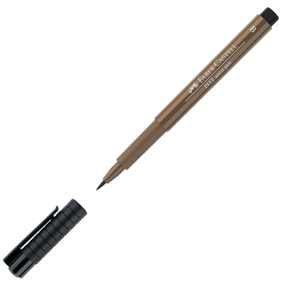 изображение Ручка-кисть капиллярная faber-castell pitt artist pen brush 178 коричневый