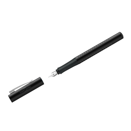 картинка Ручка перьевая faber-castell "grip 2010", синяя, 0,75мм, трехгранный черный корпус