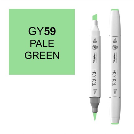 фотография Маркер художественный touch brush shinhanart, 059 бледный зелёный gy59