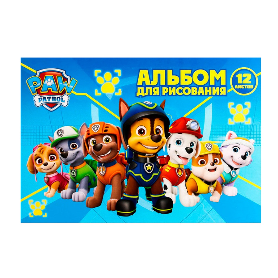фото Альбом для рисования а4, 12 листов, paw patrol