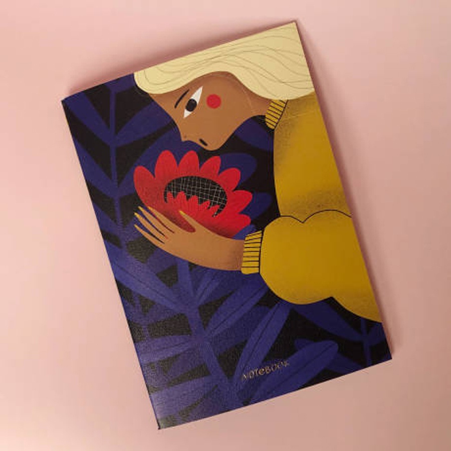 изображение Тетрадь а6 "red flower" (точка)