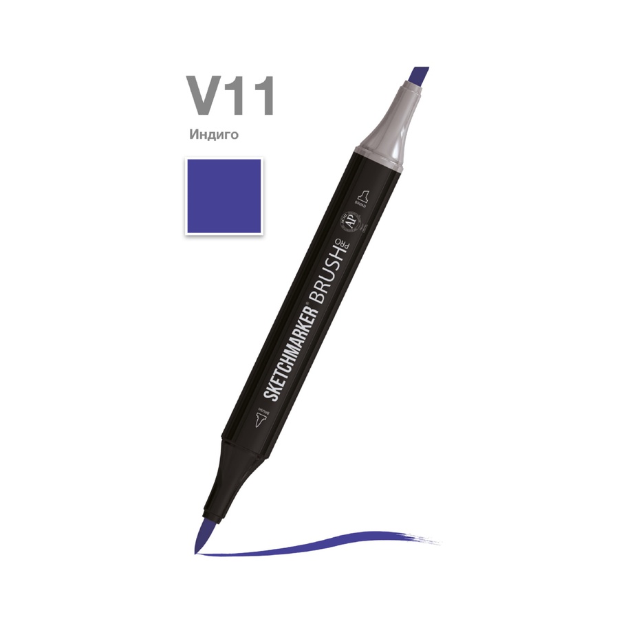 изображение Маркер спирт sketchmarker brush pro v11 индиго