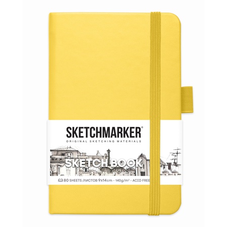 картинка Блокнот для зарисовок sketchmarker  9*14 см 80л лимонный