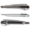 картинка Нож канцелярский 9 мм brauberg "metallic", метал. корпус (рифленый), автофиксатор, блистер