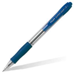 изображение Ручка шариковая автоматическая pilot super grip, 0,7 мм , синий